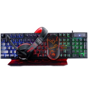 COMBO GAMING 4 EN 1 MARVO TECLADO + MOUSE + PAD + AURICULAR | CM409 SP