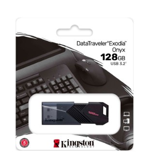 MEMORIA USB KINGSTON DATATRAVELER EXODIA ONYX, 128GB USB 3.2 GEN 1