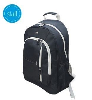 	 MOCHILA SKILL BACKPACK GRID NYLON 15.6"" BLACK (PN EB9010)