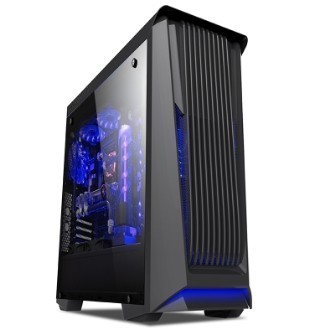 CASE HALION PHANTOM 8803 BLACK  500W  LED- AZUL