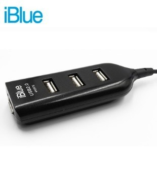 HUB USB IBLUE 4 PORT 2.0 BLUE (PN 52054-BL)