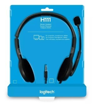 AURICULARES LOGITECH H111, ESTÉREO, MICRÓFONO, CONECTOR 3.5MM