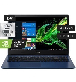 NOTEBOOK ACER ASPIRE 3 A315-55G-56FP CORE I5-1021U, 15.6",  1TB,  12GB, NVIDIA MX230 2GB, BLUE 