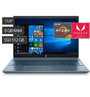 NOTEBOOK HP 15-CW1008LA, 15.6", AMD RYZEN 7 3700U 2.30GHZ, 8GB DDR4, 512GB M.2 SSD, WIN 10