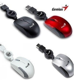 MOUSE GENIUS MICRO TRAVELER V2 LAPTOP USB NEGRO/ROJO/BLANCO/PLATA