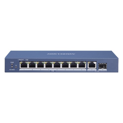 SWITCH POE HIKVISION - 8 PTO. POE - 1 PTO. UPLINK | DS-3E0109P-E/M