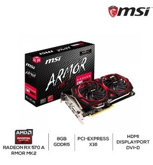 TARJETA DE VIDEO MSI AMD RADEON RX 570 ARMOR, 8GB GDDR5 256-BIT, PCI-E X16