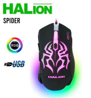 MOUSE GAMER HALION SPIDER HA-912 LED