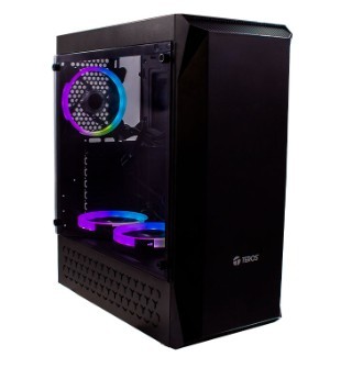 CASE GAMER TEROS TE-1141N, MID TOWER, ATX, 450W, NEGRO