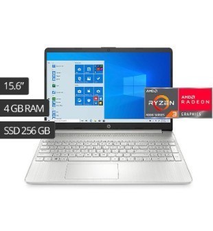 HP LAPTOP 15-EF1009LA, 15.6", AMD RYZEN 3, 256GB, 4GB, WIN 10