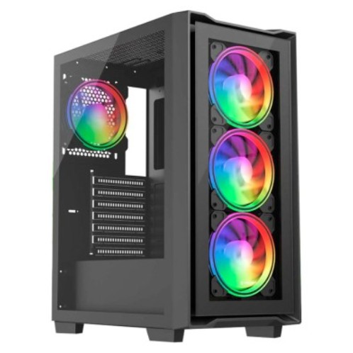 CASE GAMER HALION TITAN 108 S/FUENTE- VIDRIO TEMPLADO- 4XLED-RGB