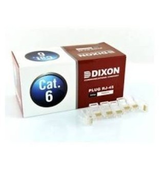 CONECTORES PLUG RJ-45 DIXON CAT 6 CAJA 100 UNIDADES