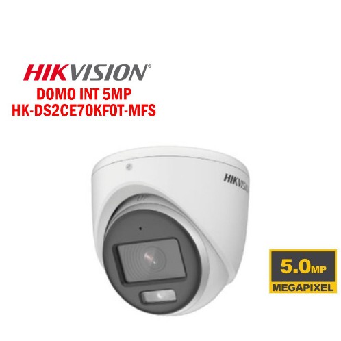 CÁMARA 5MP DOMO COLOR VU LENTE 2.8MM HIKVISION CON AUDIO 3K | HK-DS2CE70KF0T-MFS