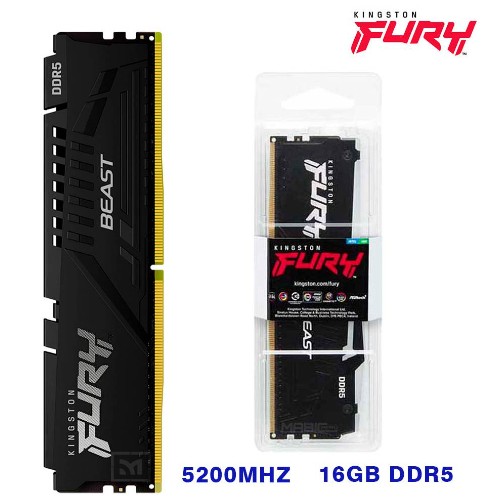 MEMORIA KINGSTON FURY BEAST 16GB, DDR5-5200MHZ, PC5-41600 | 5.20GHZ