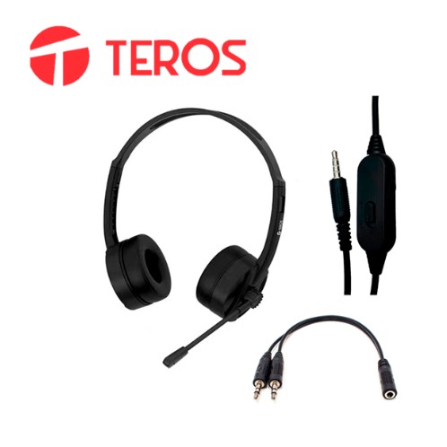 AURICULARES TEROS TE-8032N, MICRÓFONO, CONECTOR 3.5, NEGRO(TE8032N)