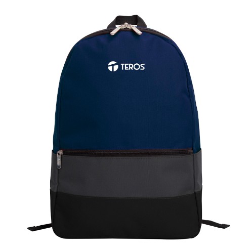 MOCHILA TEROS TE-IDS2054, POLIESTER, NOTEBOOK HASTA 15.6", COLOR AZUL + GRIS + NEGRO