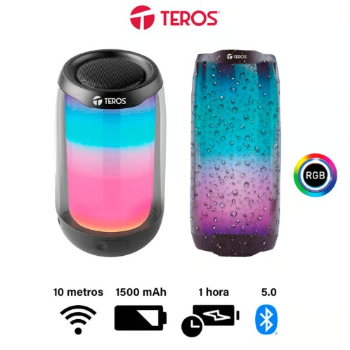 PARLANTE TEROS TE-6044N, BLUETOOTH, 5 W, 1500 MAH, NEGRO