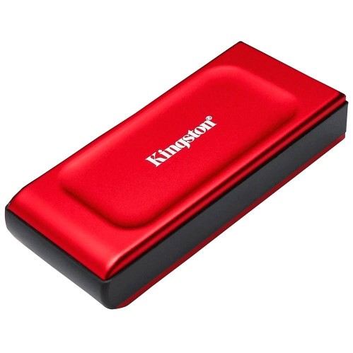 DISCO SÓLIDO EXTERNO KINGSTON XS1000, 1TB, USB 3.2 GEN 2 TIPO-C, COLOR ROJO