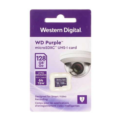MEMORIA SD WD PURPLE 128GB SC QD101 P VIDEOVIGILANCIA | WDD128G1P0C-85AEL0