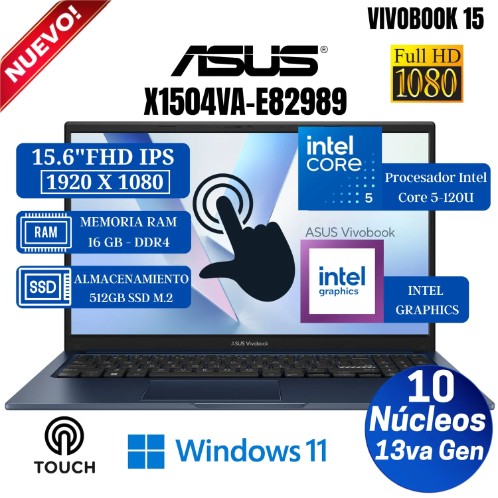 LAPTOP ASUS VIVOBOOK X1504VA-E82989 15.6