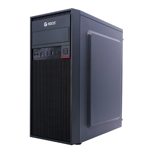 CASE GAMER TEROS TE-1319G, MID TOWER, 450W, USB 3.0 / 2.0, AUDIO, NEGRO | TE1319G