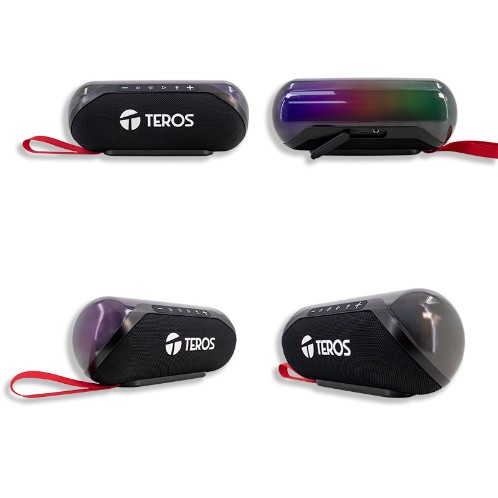 PARLANTE INAL&Aacute;MBRICO TEROS TE6047N, 20W, BT: 5.3, ILUMINACI&Oacute;N RGB, COLOR NEGRO / TE6047N