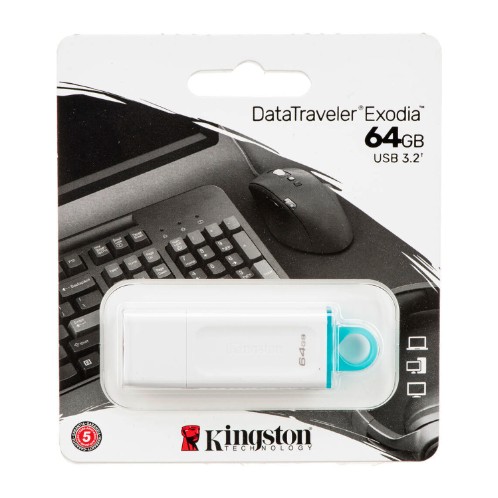  MEMORIA USB 3.2 KINGSTON DTX 64GB | WHITE, BLUE, BLACK