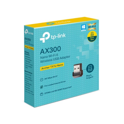  ADAPTADOR USB INALÁMBRICO WI-FI 6 TP-LINK | ARCHER TX1U NANO AX300 NANO