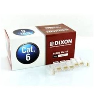 CONECTOR PLUG RJ-45 DIXON  PLUG APANTALLADO CAT. 6 - 100 UNI.