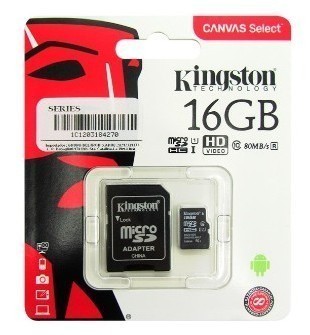 MEMORIA MICRO-SD KINGSTON CANVAS, 16GB