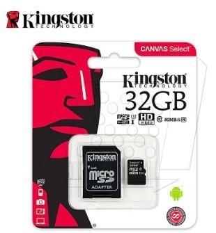 MEMORIA MICRO-SD KINGSTON CANVAS SELECT, 32 GB